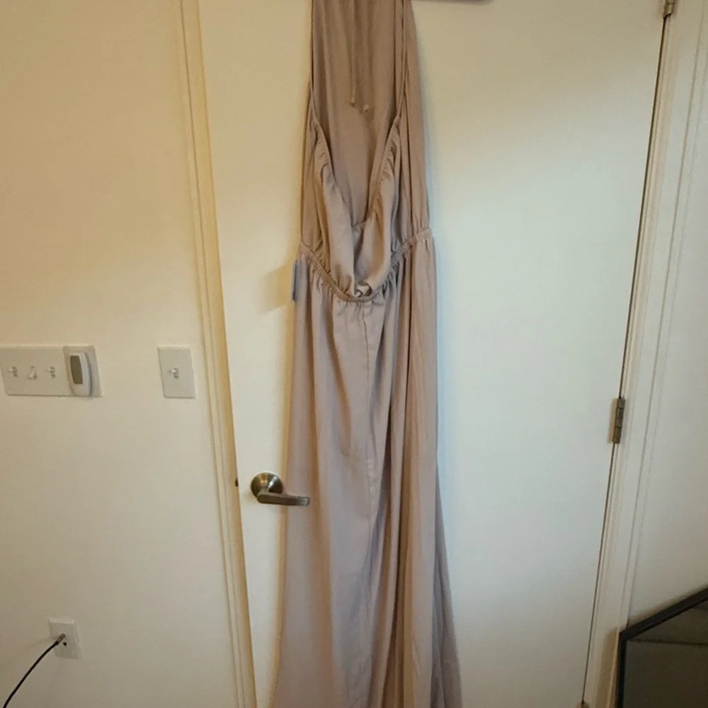 Show Me Your MuMu Light Gray Halter Maxi Dress - Picture 2 of 3